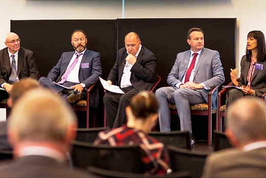 A coloured photo of the 5 panellists.