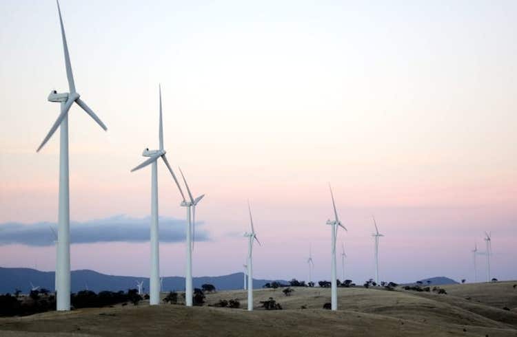 Wind generators in a modern windfarm
