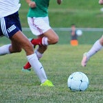 Small image of a football during a game.