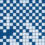 Abstract image of small blue and white squares