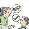 Thumbnail illustration of a woman talking to her son about sharing photo online.