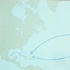 A map with arrows moving to and from Mexico