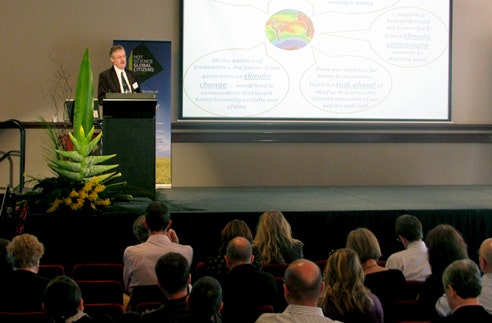 Mike Hulme presents at the Hot Science Global Citizens symposium.