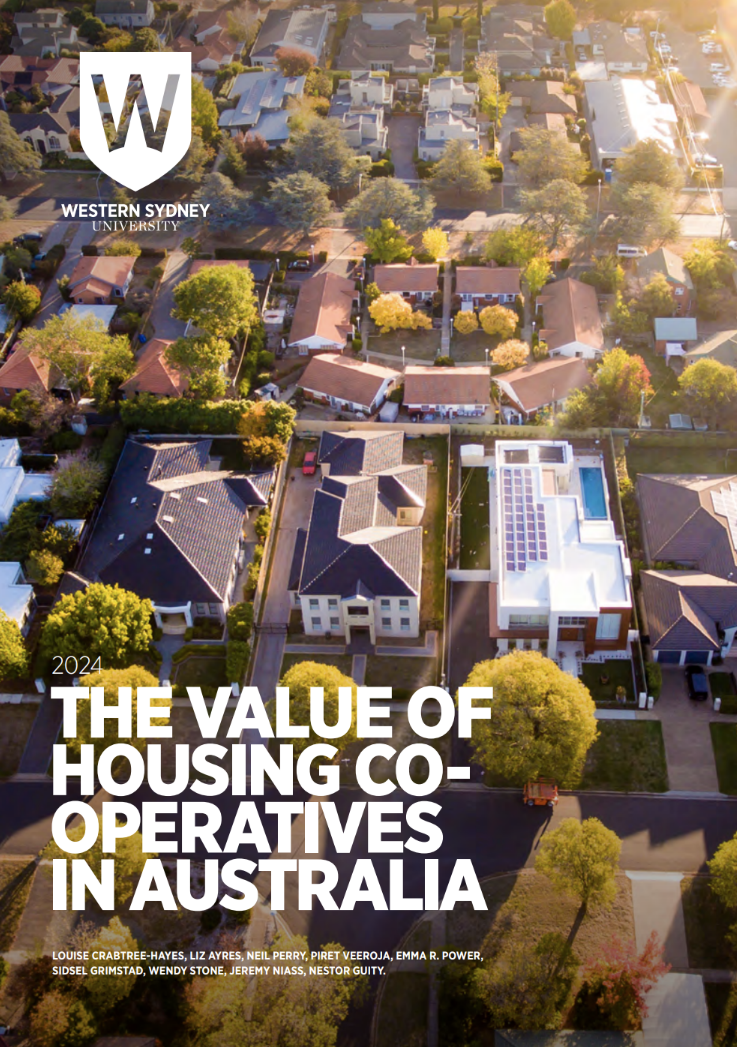 Cover for the value of housing co-operatives in Australia report 2024
