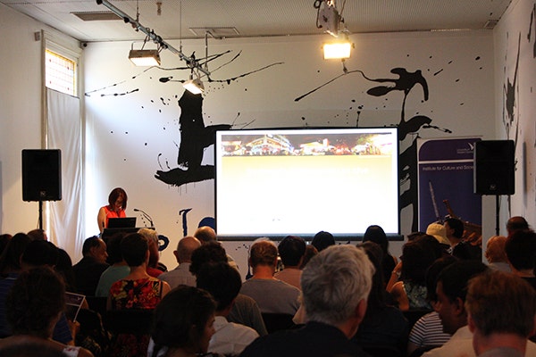 Audience seated at Chinatown symposium