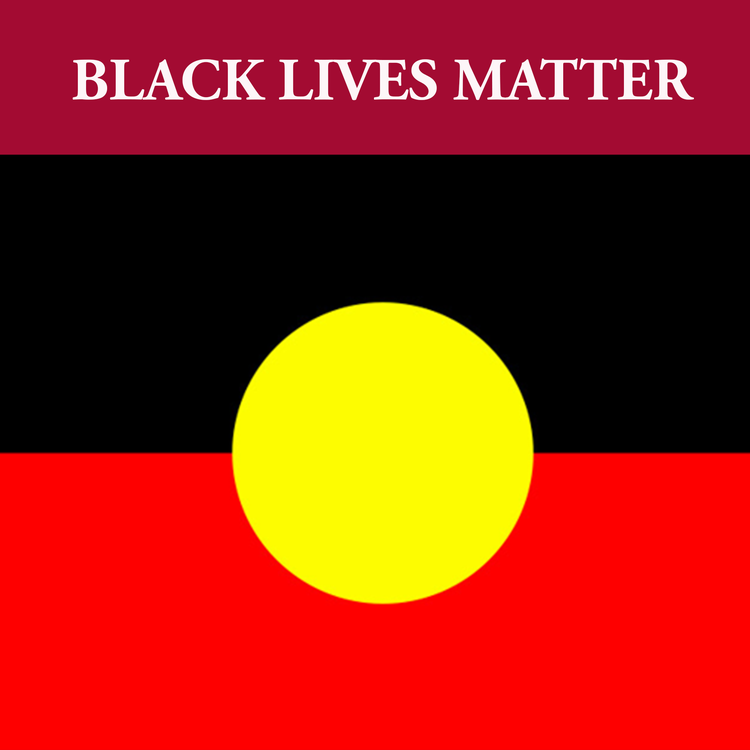 BLM - flag & white text