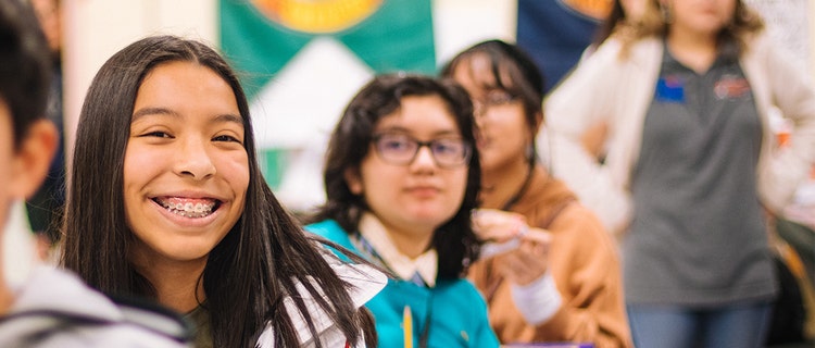 School children in classroom