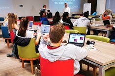 Students in learning space