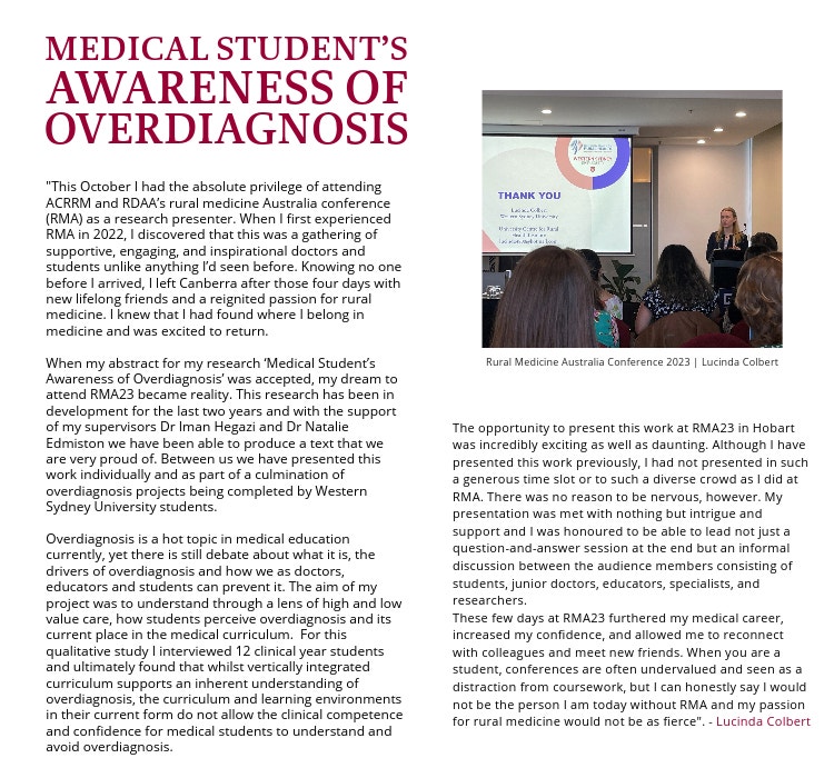 Lucinda Colbert RMA23