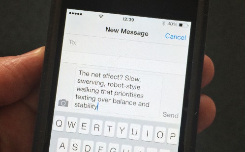 Text on a smart phone screen