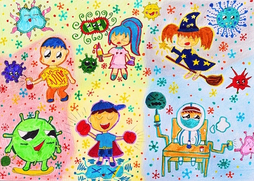 Artwork from the Coronavirus in Children’s Eyes exhibition