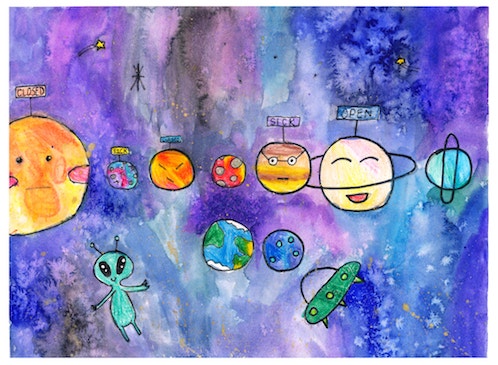 Artwork from the Coronavirus in Children’s Eyes exhibition