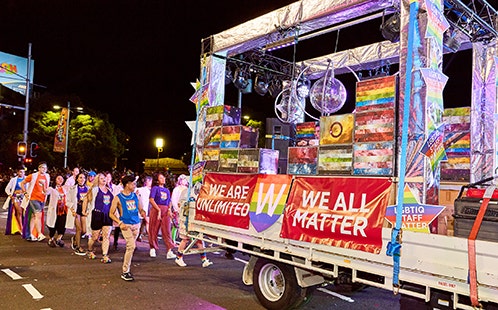 Western Sydney University attends the 2020 Sydney Gay and Lesbian Mardi Gras