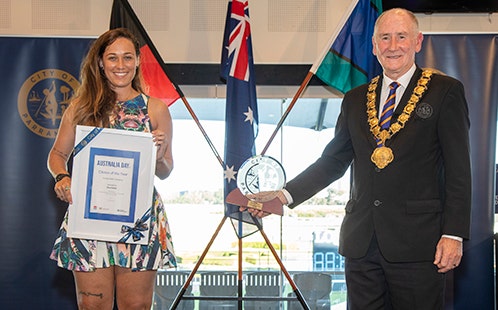 Elise Kellett with Parramatta Lord Mayor