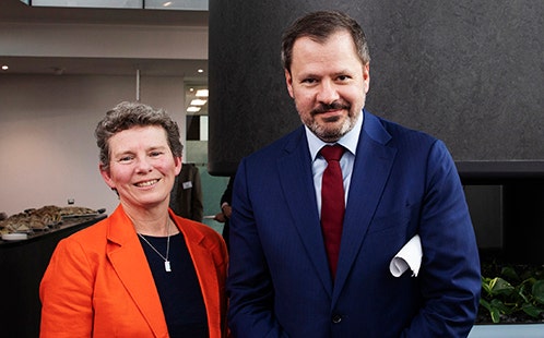 Professor Kate Stevens and The Hon. Ed Husic MP, Federal Minister for Industry and Science - Photo Credit: Sally Tstoutas