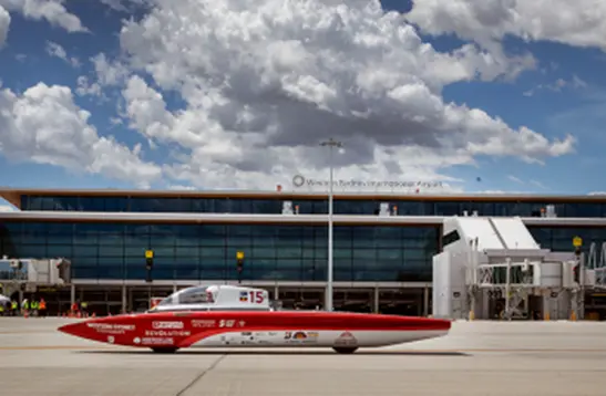 Students celebrate solar car victory with special lap