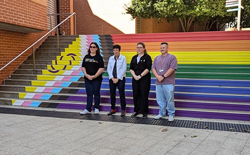 Mardi Gras 2025 - Flag steps unveiling - group