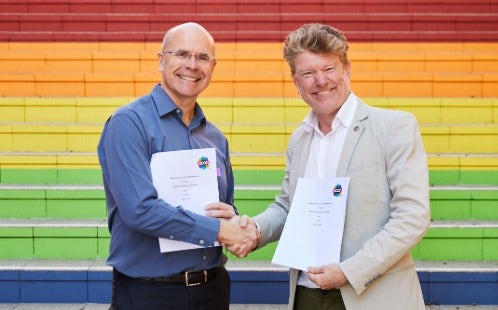 Western Sydney University’s Vice-Chancellor and President, Distinguished Professor George Williams AO and ACON CEO, Michael Woodhouse