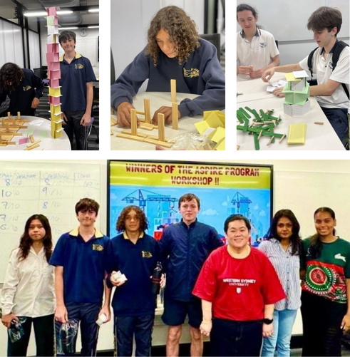 photos of event attendees using different materials to create