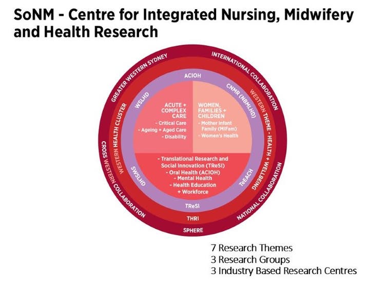 Research Themes in the School of Nursing Diagram