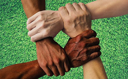 Interconnected hands