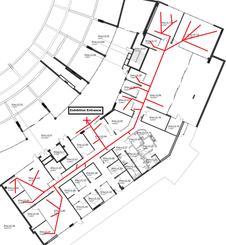 Art Therapy Exhibition Floorplan