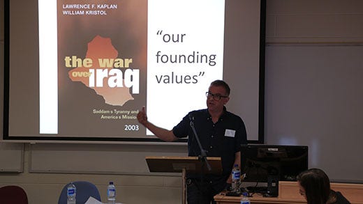 Dave Holloway presenting his paper