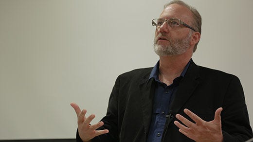 Steven Frye presenting his paper