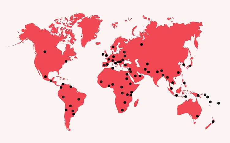 Countries_worked_in_map